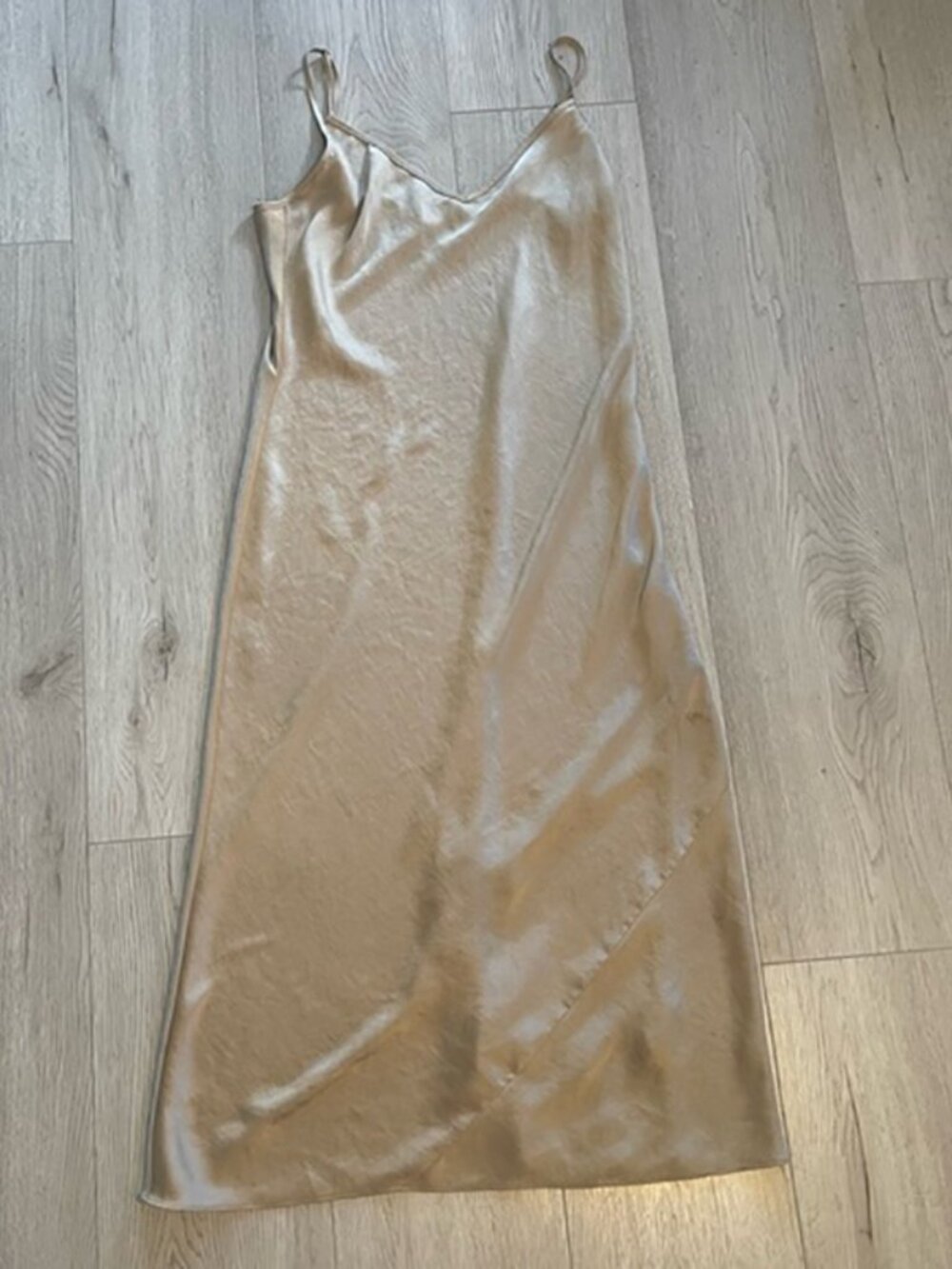 Aritzia Wilfred Only Dress- Beige Satin Slip